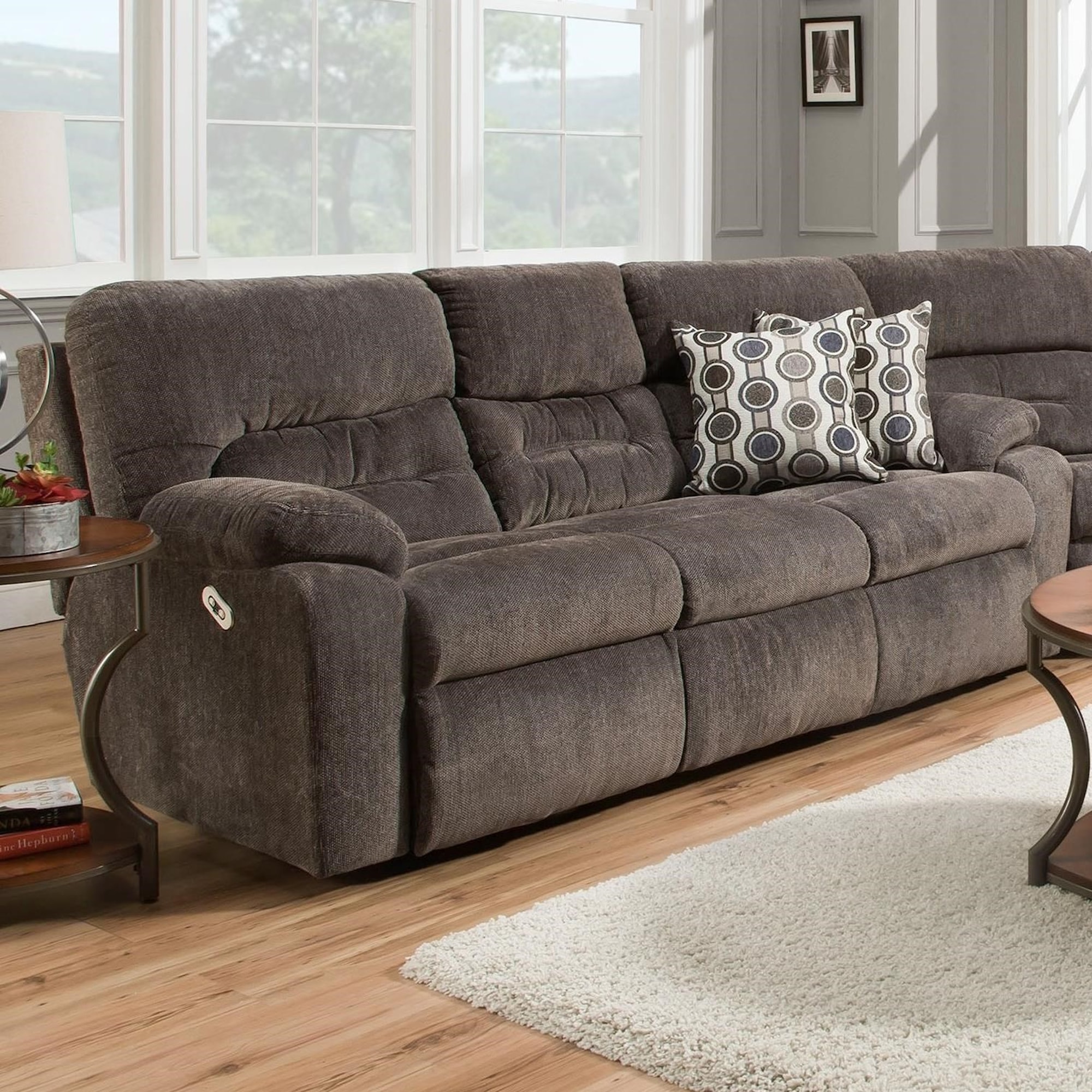 Franklin Tribute 000000437336 Triple Power Reclining Sofa with Drop